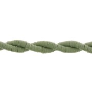 4x1mm Heishi polymer clay rondelle beads - Olive x45cm|raw }}
