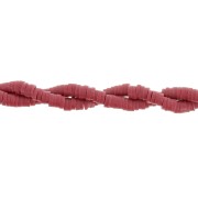 Heishi beads polymer clay rondelles 4x1 mm - Burgundy x45cm