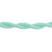 Heishi polymer clay rondelle beads 4x1 mm - Mint x45cm