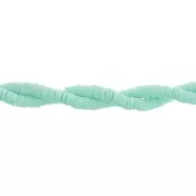 Heishi polymer clay rondelle beads 4x1 mm - Mint x45cm