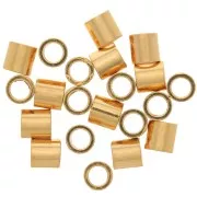 Crimp tubes 2mm Fine Gold platedx100