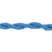 4x1mm Heishi polymer clay rondelle beads - Denim x45cm