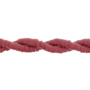 5x1mm Heishi polymer clay rondelle beads - Burgundy x44cm
