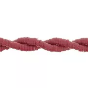 Heishi polymer clay rondelle beads 5x1 mm - Burgundy x44cm