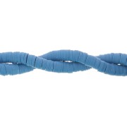 Heishi polymer clay rondelle beads 5x1 mm - Blue jean x45cm