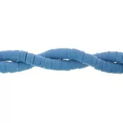 Heishi polymer clay rondelle beads 5x1 mm - Blue jean x45cm