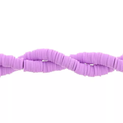 Heishi polymer clay rondelle beads 6x1 mm - Parma x45cm