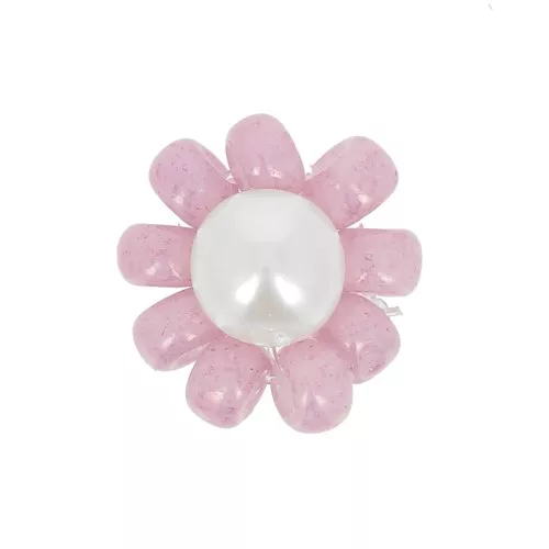 10mm Seed beads flower - daisy - Antique Pink - Pearly white x1