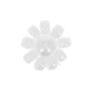 10mm Seed beads flower - daisy - White - Pearly white x1