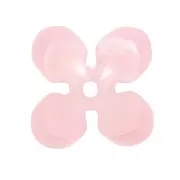 13.5mm Acetate flower beads - Light Pink pearl x4