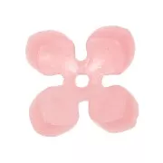 13.5mm Acetate flower beads - Salmon pearl x4