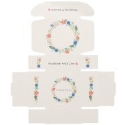 6.5x6.5x3cm DIY gift box - Handmade with Love & fleurs - Kraft x1