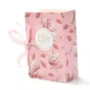 13x9x4.5cm Do-it-yourself jewelry box - flowers - Pink - Gold x