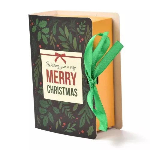 13x9x4.5cm Do-it-yourself jewelry box - Christmas - Green - Gold x1
