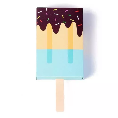 10x7x3cm DIY ice box for jewelry - Brown - Yellow - Blue x1