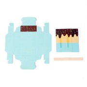 10x7x3cm DIY ice box for jewelry - Brown - Yellow - Blue x1