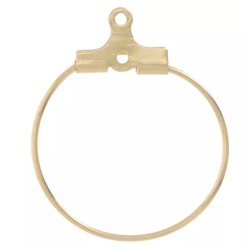 Earring holders - Créoles à décorer 20 mm - 304L Gold-plated stainless steel x2
