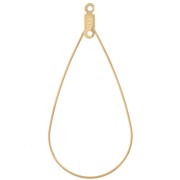 Drop earring hanger 49x24mm Stainless steel 304L Gold x2