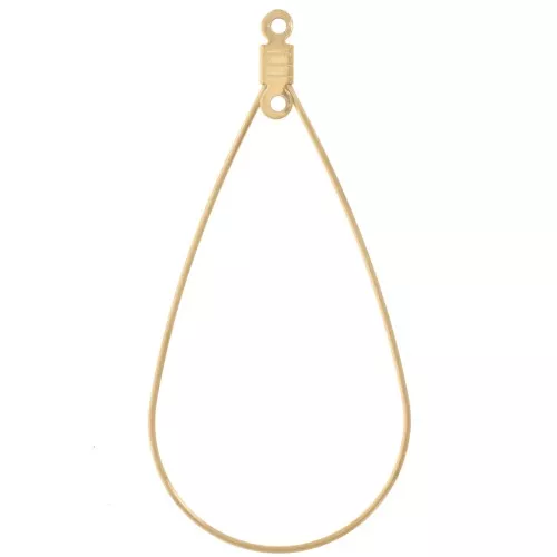 Drop earring hanger 49x24mm Stainless steel 304L Gold x2