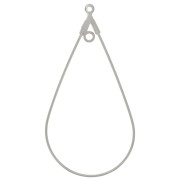44x23mm Stainless steel 316L Drop earring holders & hoop x2
