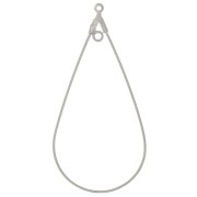 51x25mm Stainless steel 316L Drop earring holders & hoop x2