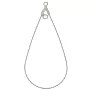 51x25mm Stainless steel 316L Drop earring holders & hoop x2