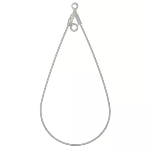 51x25mm Stainless steel 316L Drop earring holders & hoop x2