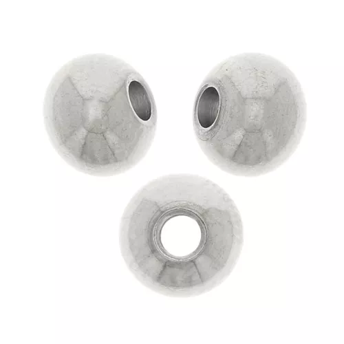 6x4.7mm Stainless steel 304 Flattened round beads x20