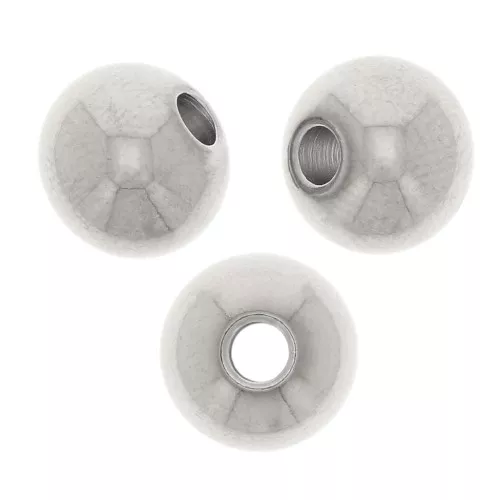 8x6.7mm Stainless steel 304 Flattened round beads x20