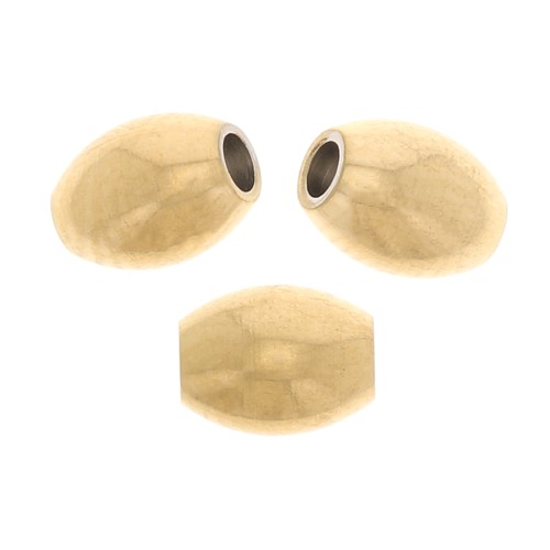 5x4mm Stainless steel 304 Olive beads - Gold Tone x10