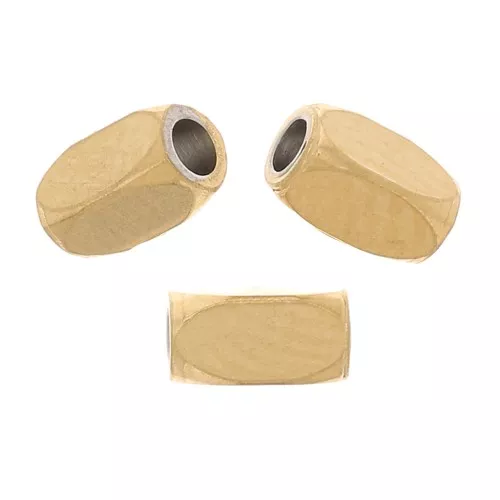 4x2mm Stainless steel 304 Rectangle beads - Gold Tone x10