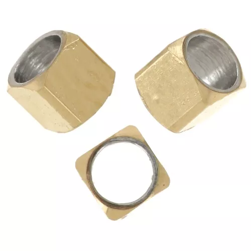 Rounded cube beads 2 mm - 304L Gold stainless steel x10