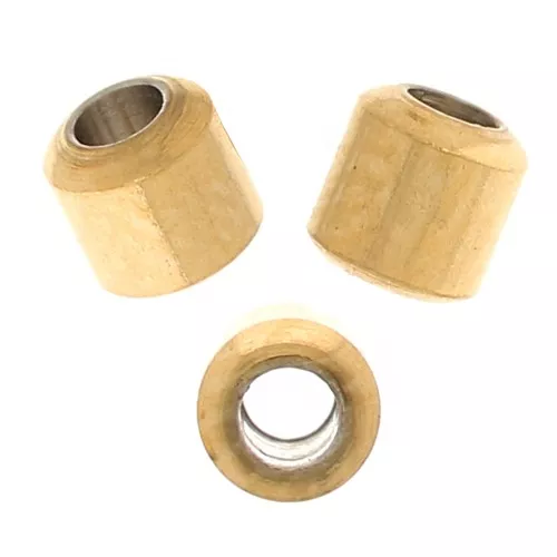 2.5x2.45mm Stainless steel 304 Beads tube - Gold Tone x10