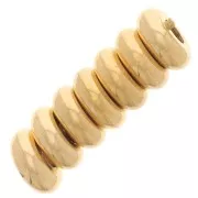 5x2mm 304 Stainless Steel Heishi Disc Beads - Flat Discs - Gold Tone x10