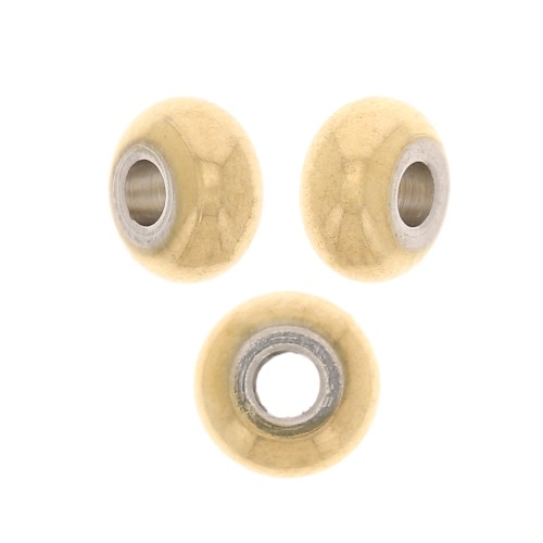 6x3mm Stainless steel 304 Heishi washer beads - flat discs - Gold Tone x20