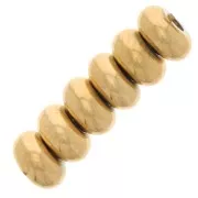 6x3mm Stainless steel 304 Heishi washer beads - flat discs - Gold Tone x20