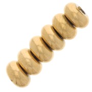 Heishi washer beads - flat disc 6x3 mm - 304 Gold stainless steel x20
