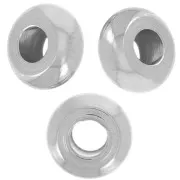 6x3mm Stainless steel 304L 4 Heishi washer beads - flat discs x20