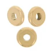 Rondelle beads Heishi - flat disc 5x1.5 mm - Stainless steel 304L Gold x10