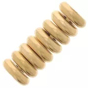 Rondelle beads Heishi - flat disc 5x1.5 mm - Stainless steel 304L Gold x10