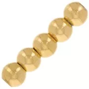4x3.5mm Stainless steel 304L Flattened round beads - Gold Tone x20