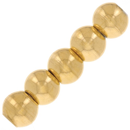 4x3.5mm Stainless steel 304L Flattened round beads - Gold Tone x20