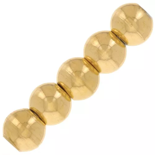 Flat Round Beads 4x3.5 mm - Gold-Plated 303L Stainless Steel x20