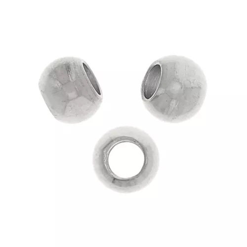 3x2mm Stainless steel 304 Flattened round beads x20