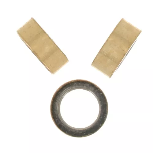 2.5x1mm Stainless steel 304 Heishi beads - flat discs - Gold Tone x10