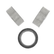 2.5x1mm Stainless steel 304 Heishi beads - flat discs x20|raw }}