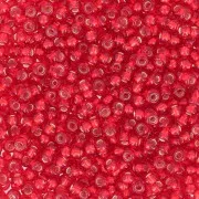 Preciosa Seed Beads 11/0 2 mm - Light Siam Silver Lined x 20 g