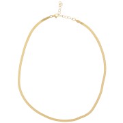 3.3mm Stainless steel 304 Mirror mesh choker - flat snake - Gold Tone x46cm|raw }}