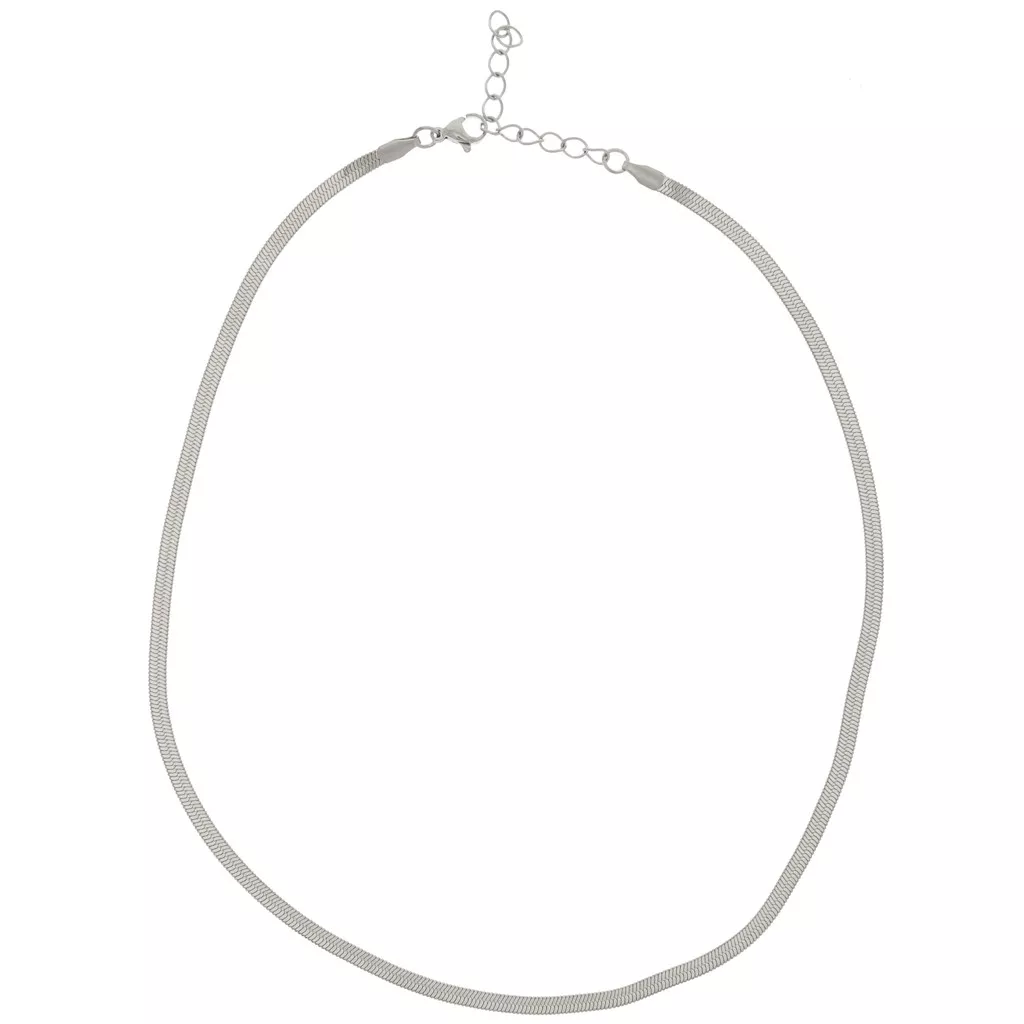 Stainless steel 304 Mirror mesh choker flat snake x46cm