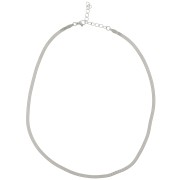 3.3mm Stainless steel 304 Mirror mesh choker - flat snake x46cm|raw }}